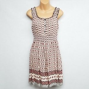 H&M Thred patterned fitted pleated dress